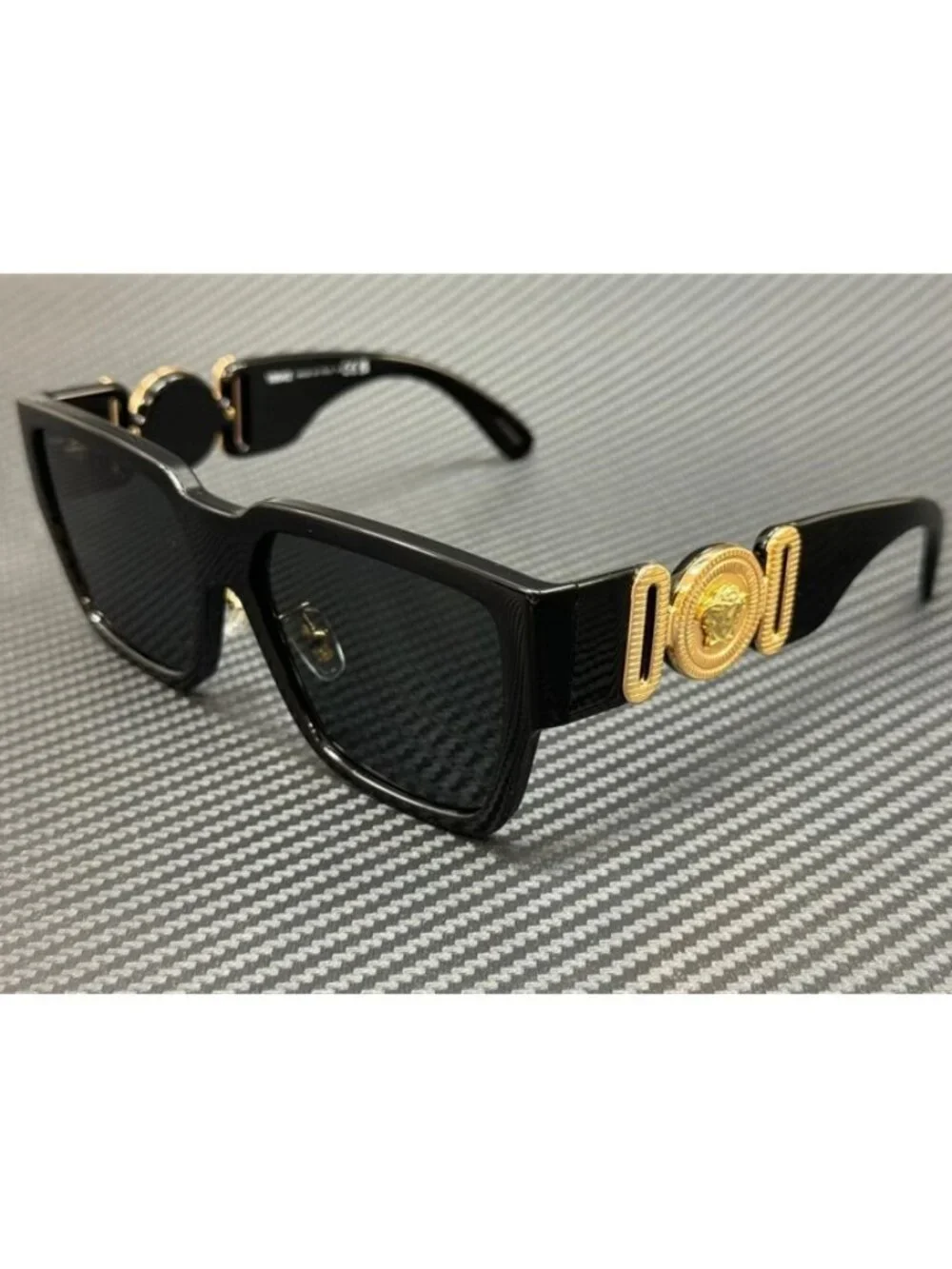 New Versace Men Black Sunglasses 57-16-140